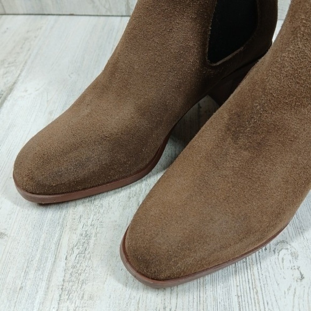 Steve Madden Women's 8 Rhiannon Chelsea Brown Suede Block Heel Ankle Boots - Picture 12 of 13